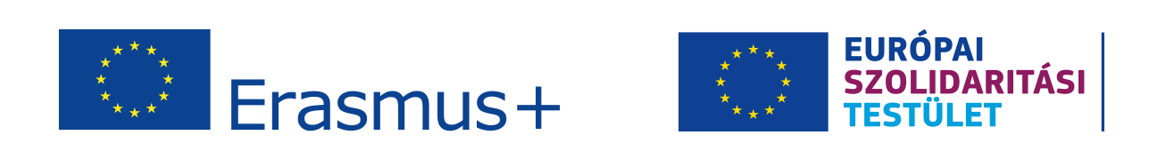 Erasmus + logó és Európai Szolidaritási Testület logó